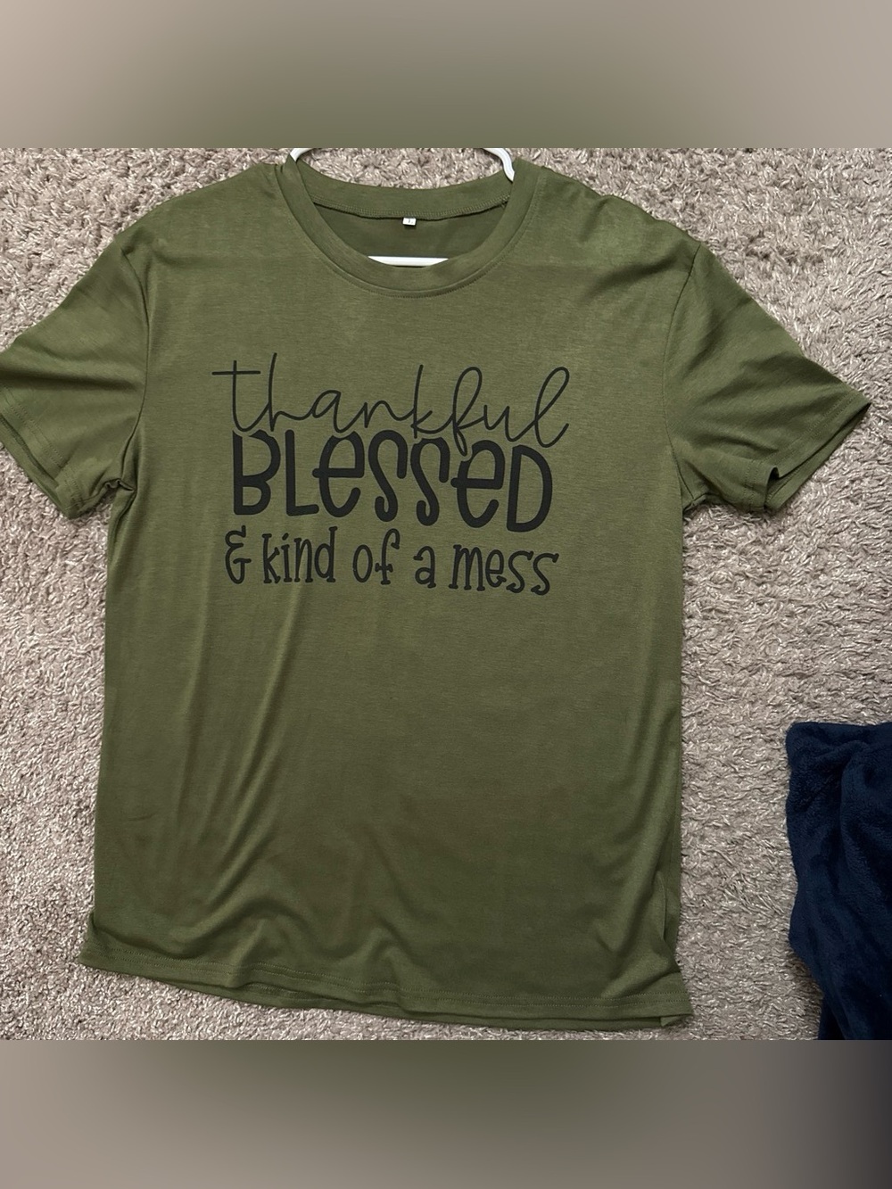 Thankful Blessed Olive Green Woman’s Tee